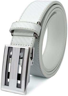 GONZ Golf Stylish and Plus White Men's Belt, Stylish, Adjustable, Sizes,