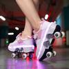 Men's/Women's /Kids Roller Roller Shoes 4-wheel Deformation Shoes Roller Skates Adult Rechargeable LuminousSkating Shoes