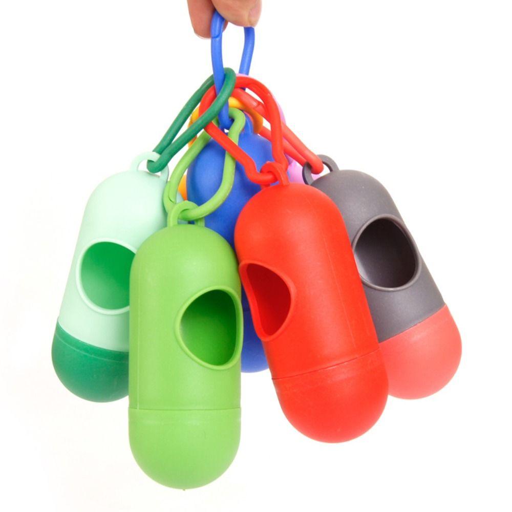 Travel Dog Poop Bags Dispenser Pet Waste Bag Holder Trash Sack Case Carrier Garbage Storag Box