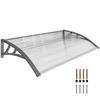 Front Door Canopy, Outdoor Awning, Rain Shelter, 110 X 60cm, Grey