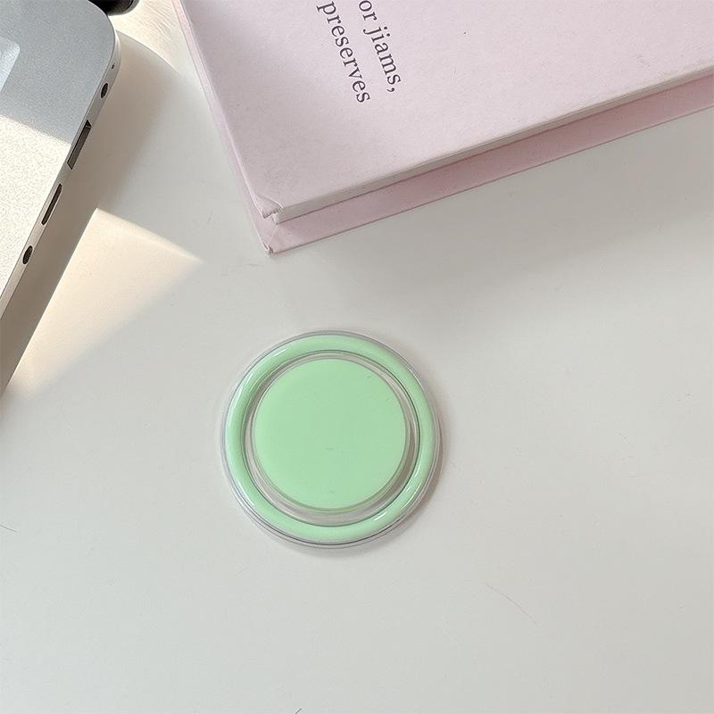 Simple Solid Color Magnetic Suction Round Candy Mobile Phone Airbag Bracket Is Suitable For Magsafe Desktop Support Ring Creativity