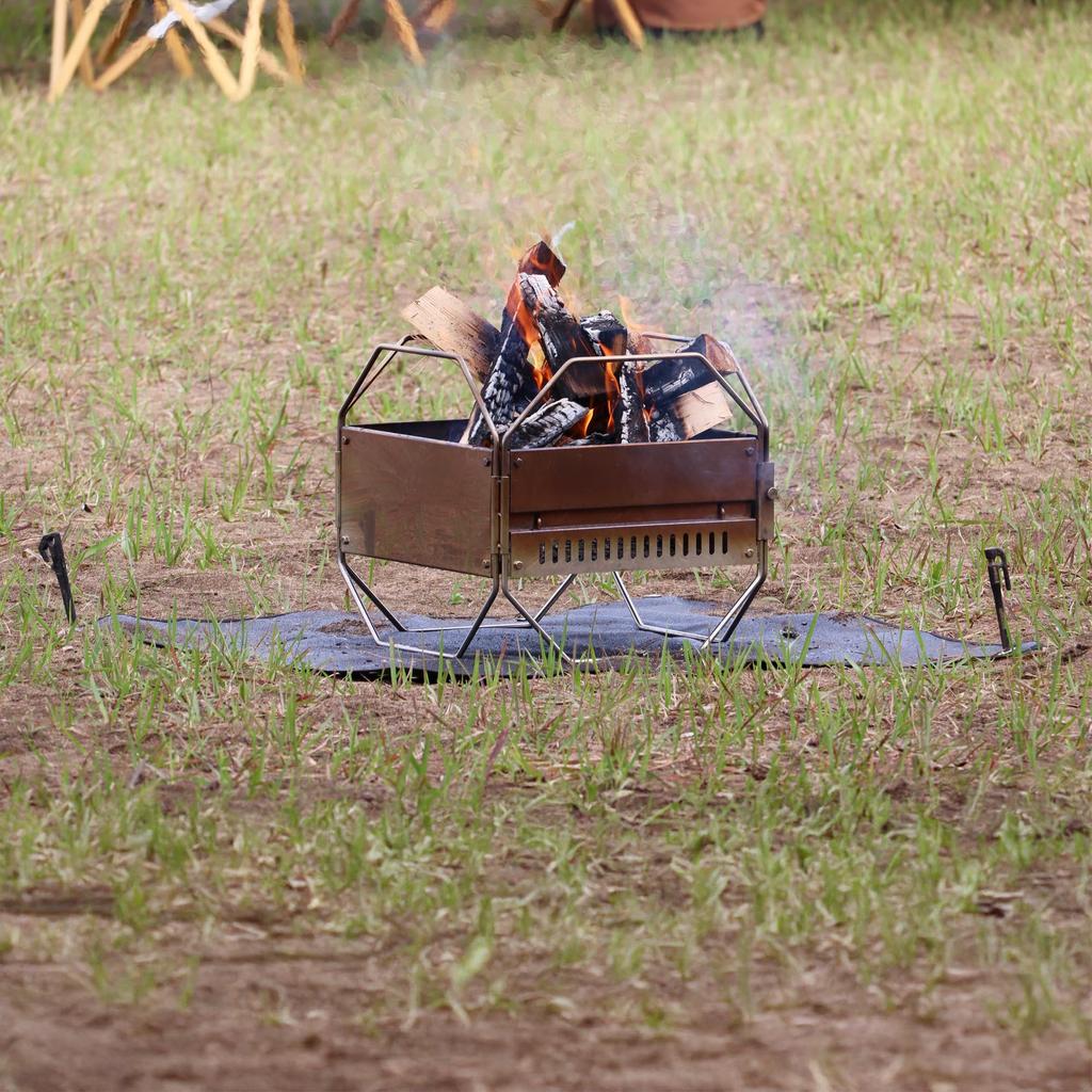 LALPHA (Ralpha) Bonfire Sheet, Spatter Sheet, 100 X 100 Cm, Double-Sided Silicone Coated, Black, FS-001TS