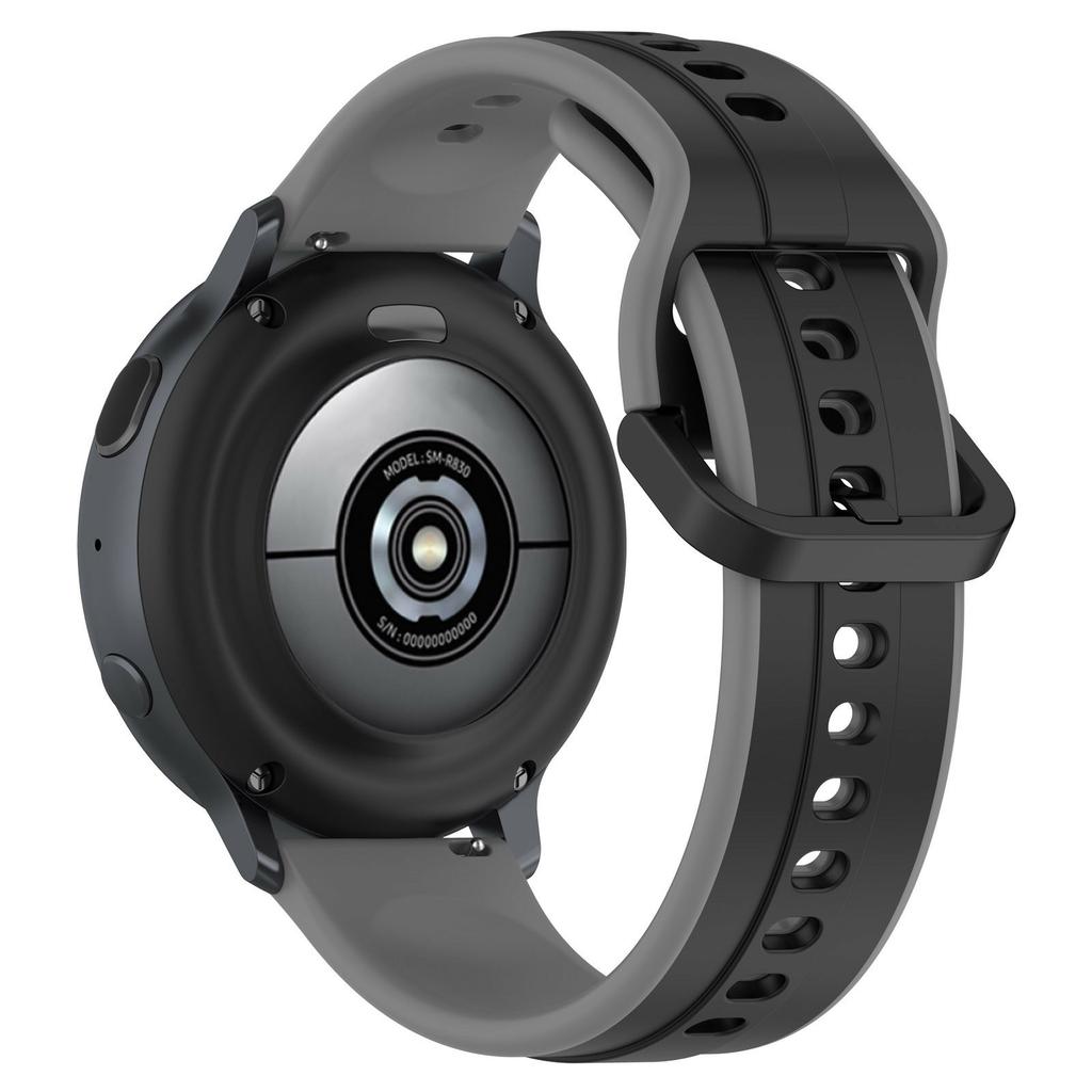 KALEBOL 20mm Silicone Watch Strap for Samsung Galaxy Watch6 Classic 47mm/43mm/Huawei Watch GT 3 Pro 43mm Dual Color Wrist Band