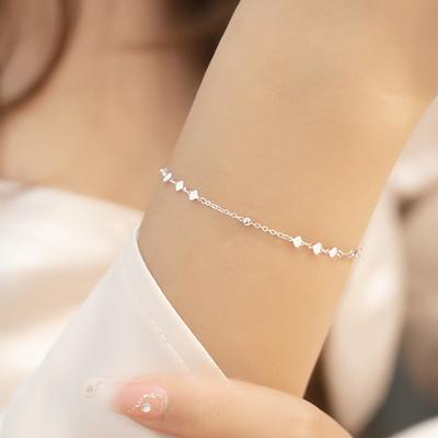 S925 Silver Love Sequin Personalized Bracelet Female Internet Celebrity Temperament High-end Heart-shaped Hand Jewelry Cold Style
