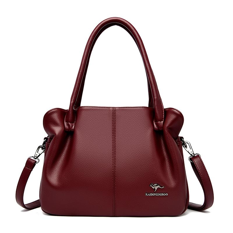 Large capacity women's leather bag 3-layer tote bag high-quality luxury designer bags new