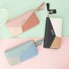 Women's Long Double-Zip Clutch Bag Fashion Color-Block Fringe Large Capacity Bifold Wallet Mobile Phone Bag