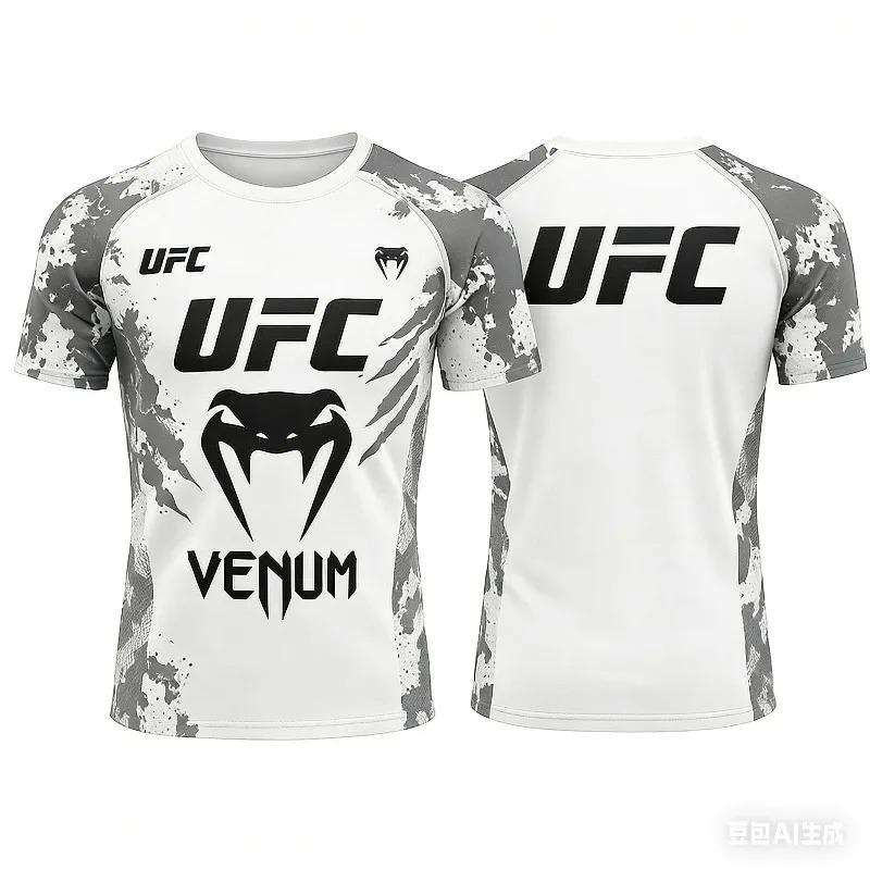 2026 New Hot Selling Boxing Match T-shirt Summer Casual Breathable Sports Oversized Quick Drying Short Sleeve