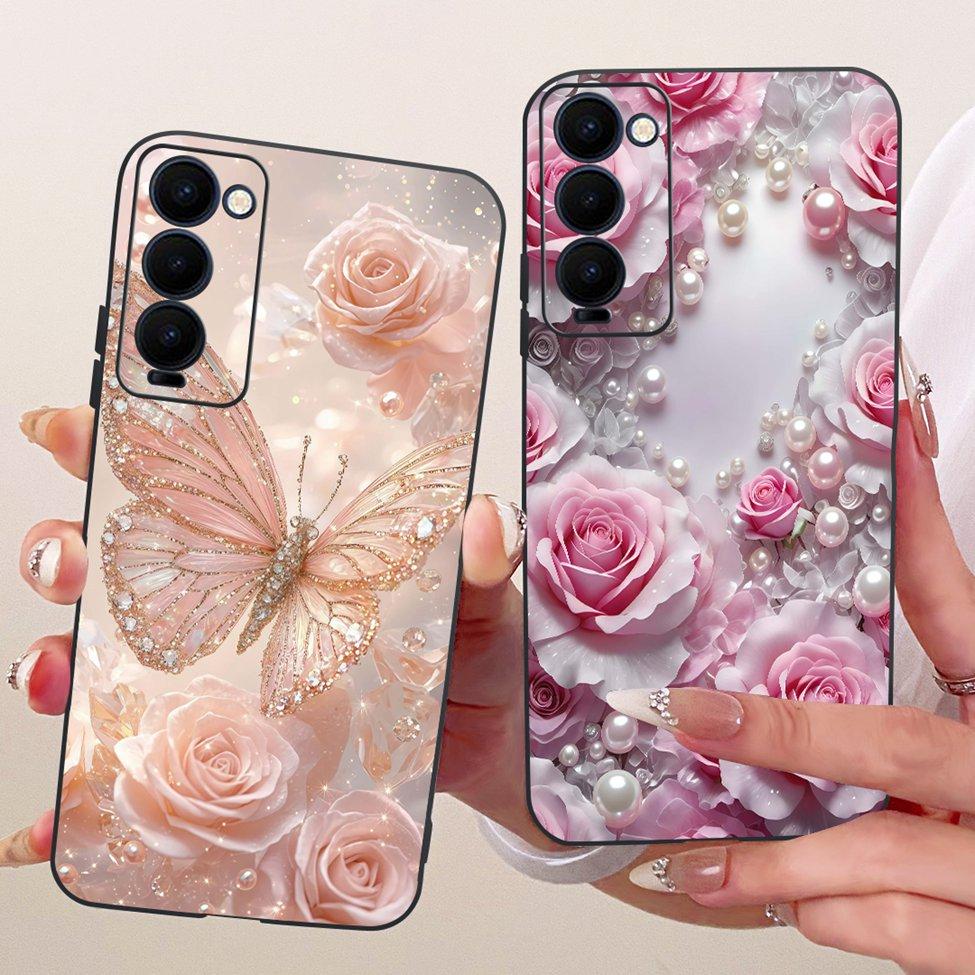 Case For Tecno Camon 18 Cover Cute Cat Fashion Butterfly Funny Painted Casing Tecno CH6 CH6n