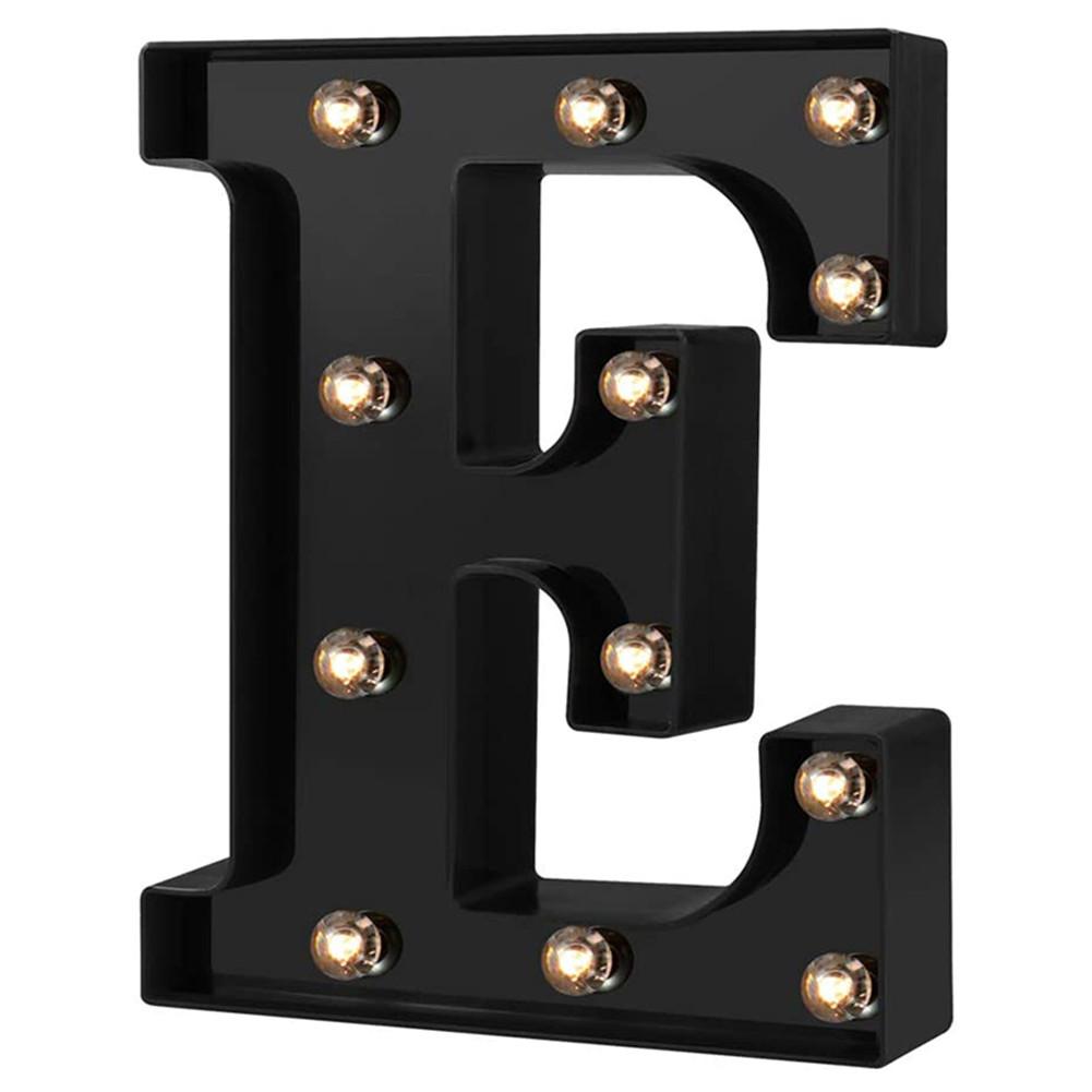 Newly Design Led Letters Lights 26 Alphabet Black Decorative Marquee Lamps for Wedding Party Birthday Home Bar Decoration