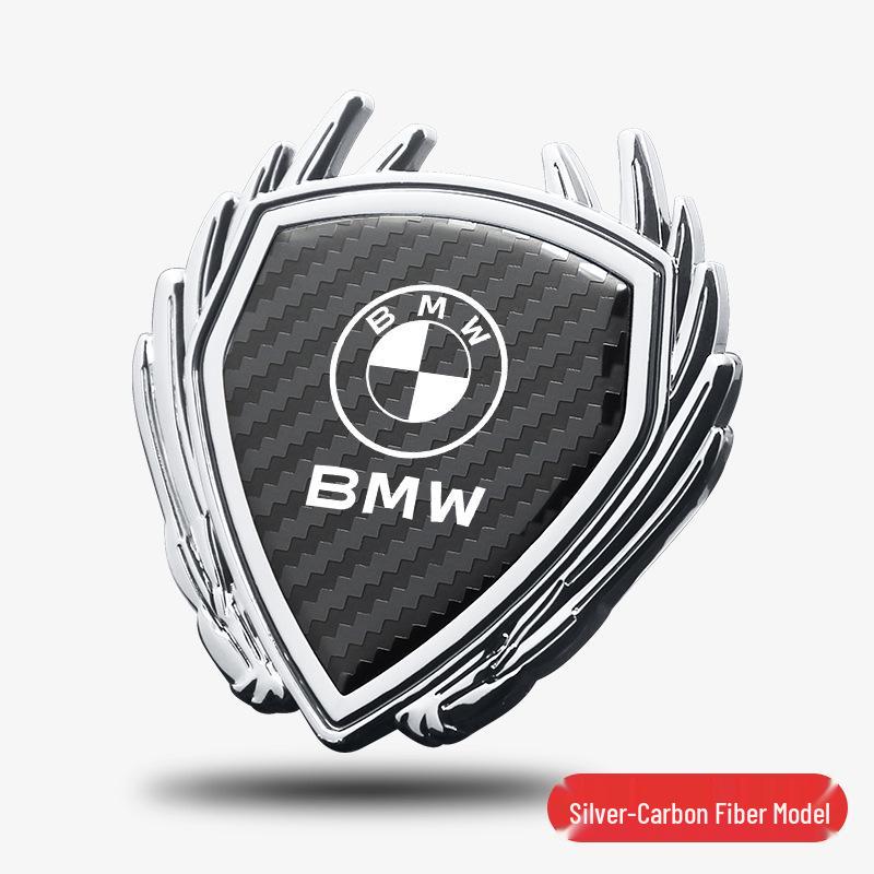 Emblematy BMW Serii 2: Metalowe Emblematy Skrzydła, Naklejki Dekoracyjne na Boczne Szyby do Modeli 225L, 225i, 220i.