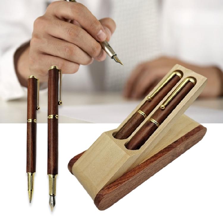 Wood Gel Ink Pen Fountain Pen Set Signature Pen Gel Pen Set Business Pen Writing Pen Office School Supplies