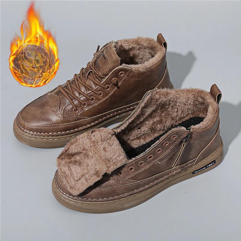 

Мужские ботинки, всесезонные рабочие ботинки для улицы, мужские повседневные ботинки, модные, мягкая подошва, удобные кожаные спортивные ботинки, мужская обувь 39