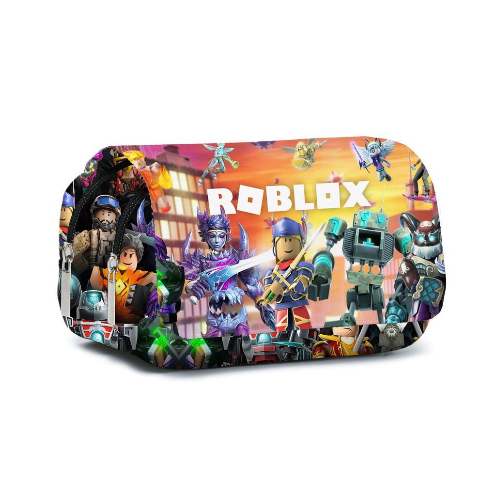 3d New Virtual World Roblox Dual-layer Pencil Case For Elementary And Middle School Students