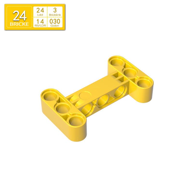 BRICKE Brick Guest 3x5 H-Hole Arm, Compatible with LEGO 14720 MOC Building Blocks. 50g (≈23 pcs)