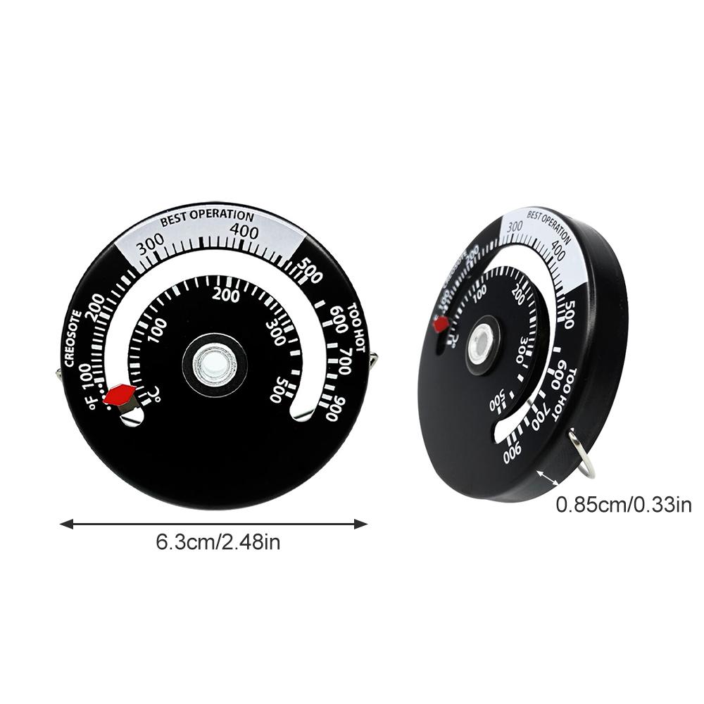 Magnetic Thermometer 0~500 ℃ Wood Stove Chimney Flue Pipe Temperature Meter for Avoiding Overheat Temperature Test Detactor