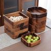 Stackable Candy Plate Wooden Fruit Tray Smooth Edge Tea Serving Plate  Candy Serving