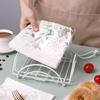 Elegant Metal Napkin Holder with Weighted Arm Square Napkin Box Decorative Holder Napkin Tray