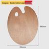 Oval Wooden Painting Palette with Handle - Irregular Shape for Oil and Acrylic