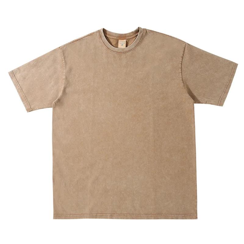 Hell Vinatge Washed Blank Tshirts Men Women Loose Cotton Short Sleeve Hip-hop Street T-shirts Top Tee Star