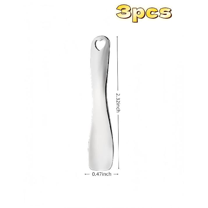 3 Pcs Durable Metal Makeup Mini Spoon Reusable Maskmask Applicator Tool Mini Beauty Beauty Skincare Spatula For Mask/Cream Users