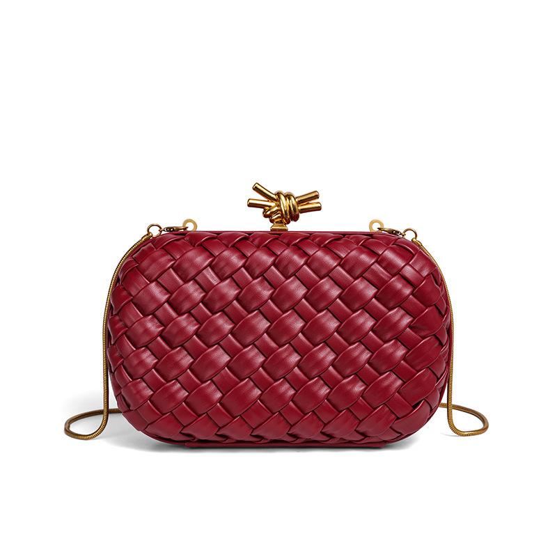 Nova bolsa tiracolo de corrente trançada, bolsa de mão de noite da moda, bolsa de ombro versátil