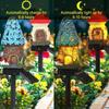 Multi Craft LED Solar Lawn Light Waterproof Design Resin Cottage Solar Powered Outdoor Decor Miniature Fairy House