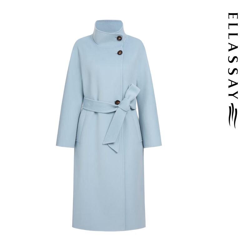ELLASSAY Women's Stand-Collar Wool Coat