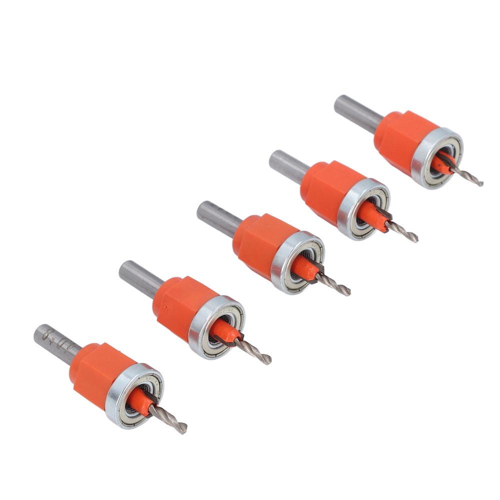 5pcs 2.8 3 3.2 3.5 4mm Diameter Countersink Drill Bit Set Hole Opener Bit Set  PVC Edge Banding