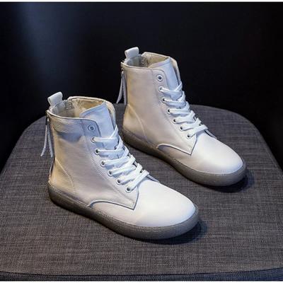 High Top Shoes Women's Boots Spring/Autumn Versatile Flats Ankle Boots for Women Winter Warm Women Shoes Flat with Ladies Shoe