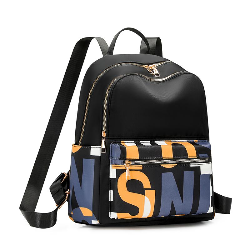 Women s Printed Backpack Student Schoolbag Multi-Compartment Large Capacity Travel Backpack