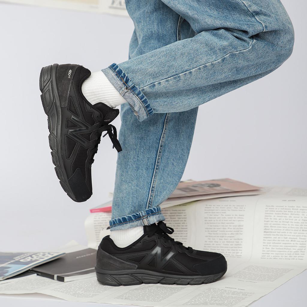 New Balance Nb 480 Comfortable Retro Mesh Cushioning Durable Low-Top Running Shoes Women Sneaker Black W480SK5