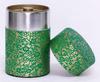 Kotodo Takahashi Seisakusho Tea Washi and Vine Flower Gold with Green Flowers Caddy, Wasi-dyed Paper, Long, 150g, #81,