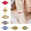 Elegant Copper Necklace and Bracelet Pendant Evil Eyes Charm with Sparkling Zirconia Handmade Jewelry Accessories
