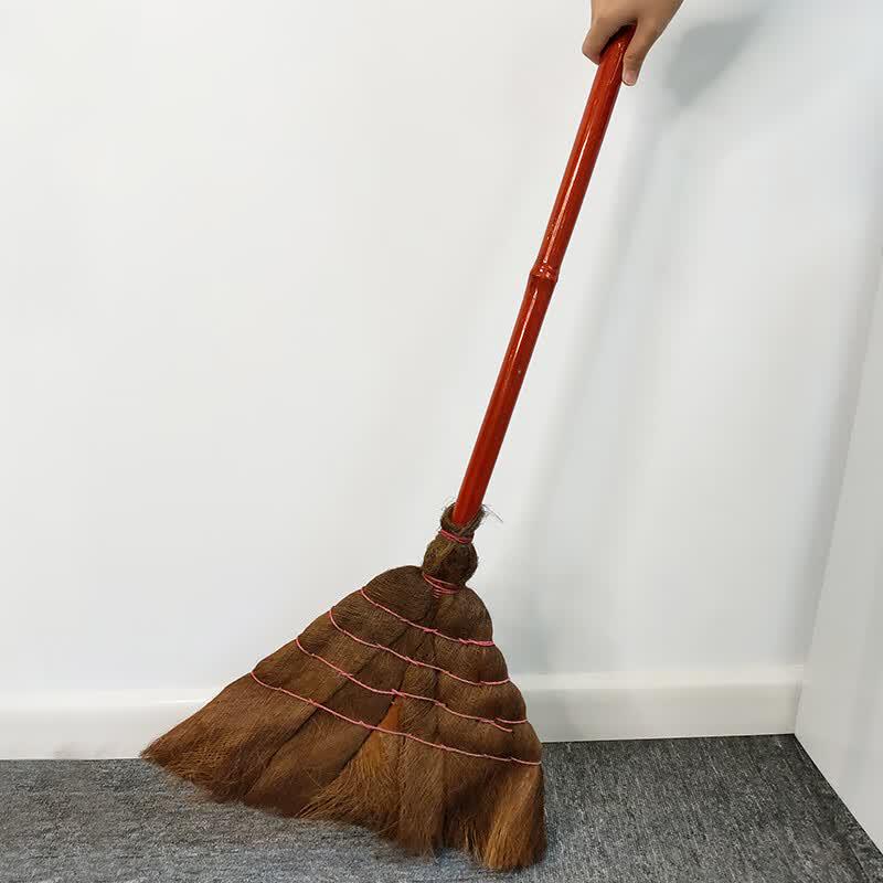 Kelibang Wooden Handle Palm Bristle Broom