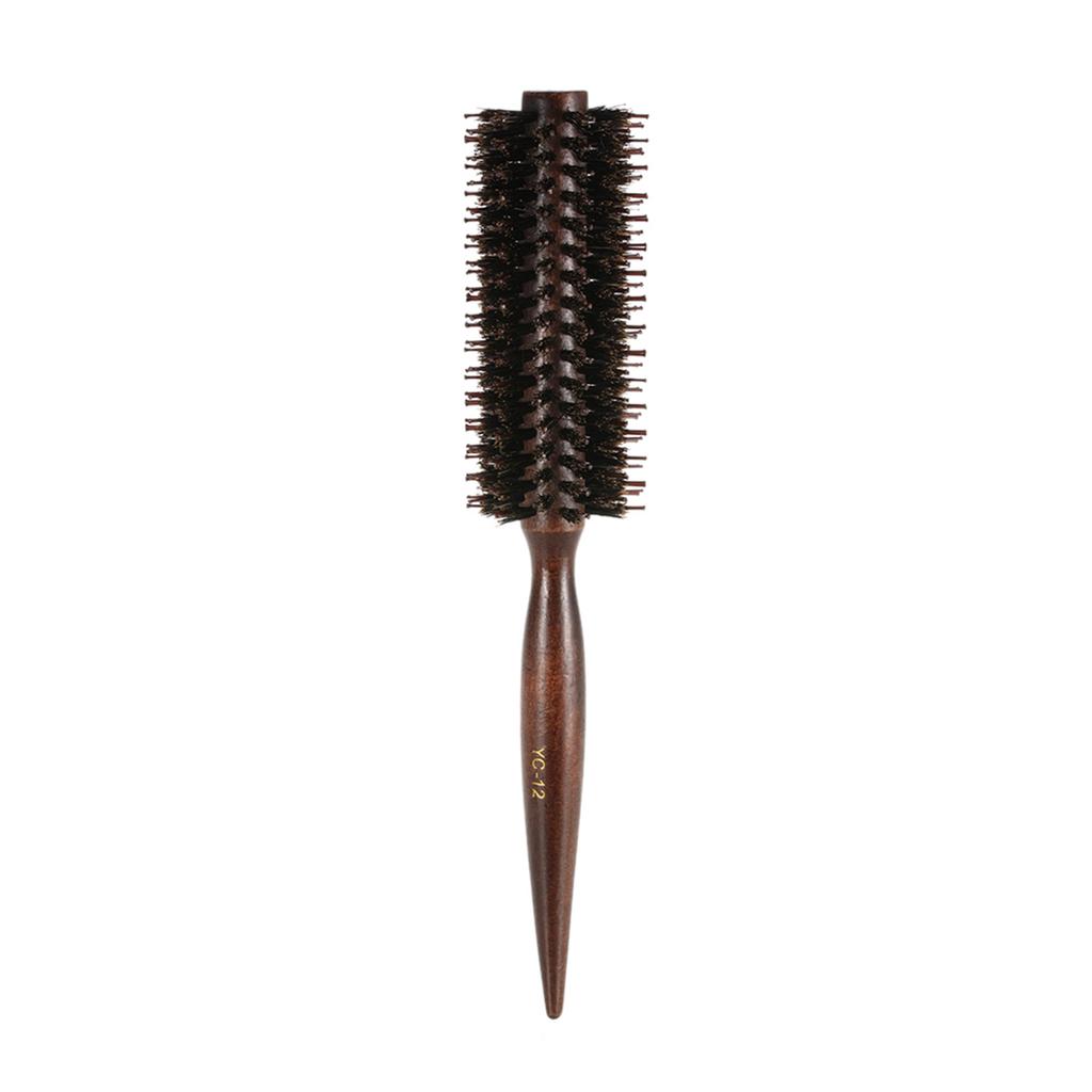 1pc Round Comb Bristle Hair Brush Comb Quiff Roller Curling Rolling Brush DIY Hairdressing Tool With Wood Handle