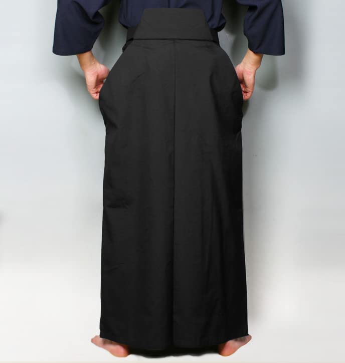 Kendoya Tetron Kendo Black Pleats Size 25 Hakama, (Inner Sewn),