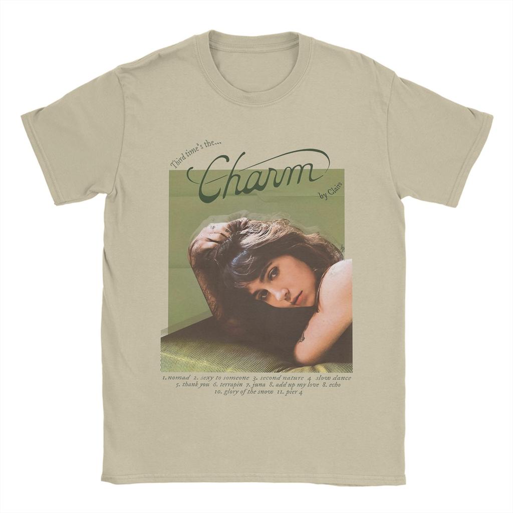 Clairo Charm 2024 New Album Men T Shirt  Funny Tee Shirt Short Sleeve Round Neck T-Shirts 100% Cotton 4XL 5XL 6XL Tops