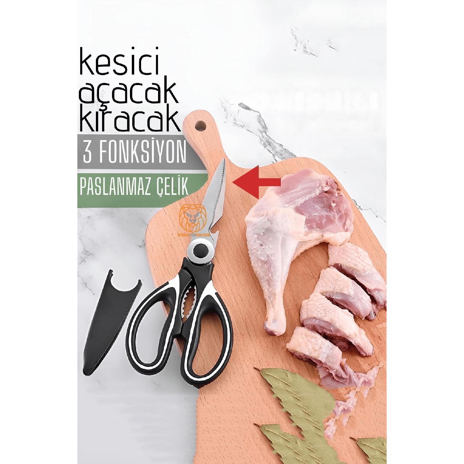 

Functional Scissors Chicken Scissors Steel Scissors Kitchen Shears Will Open A Breaking Cutter Feature