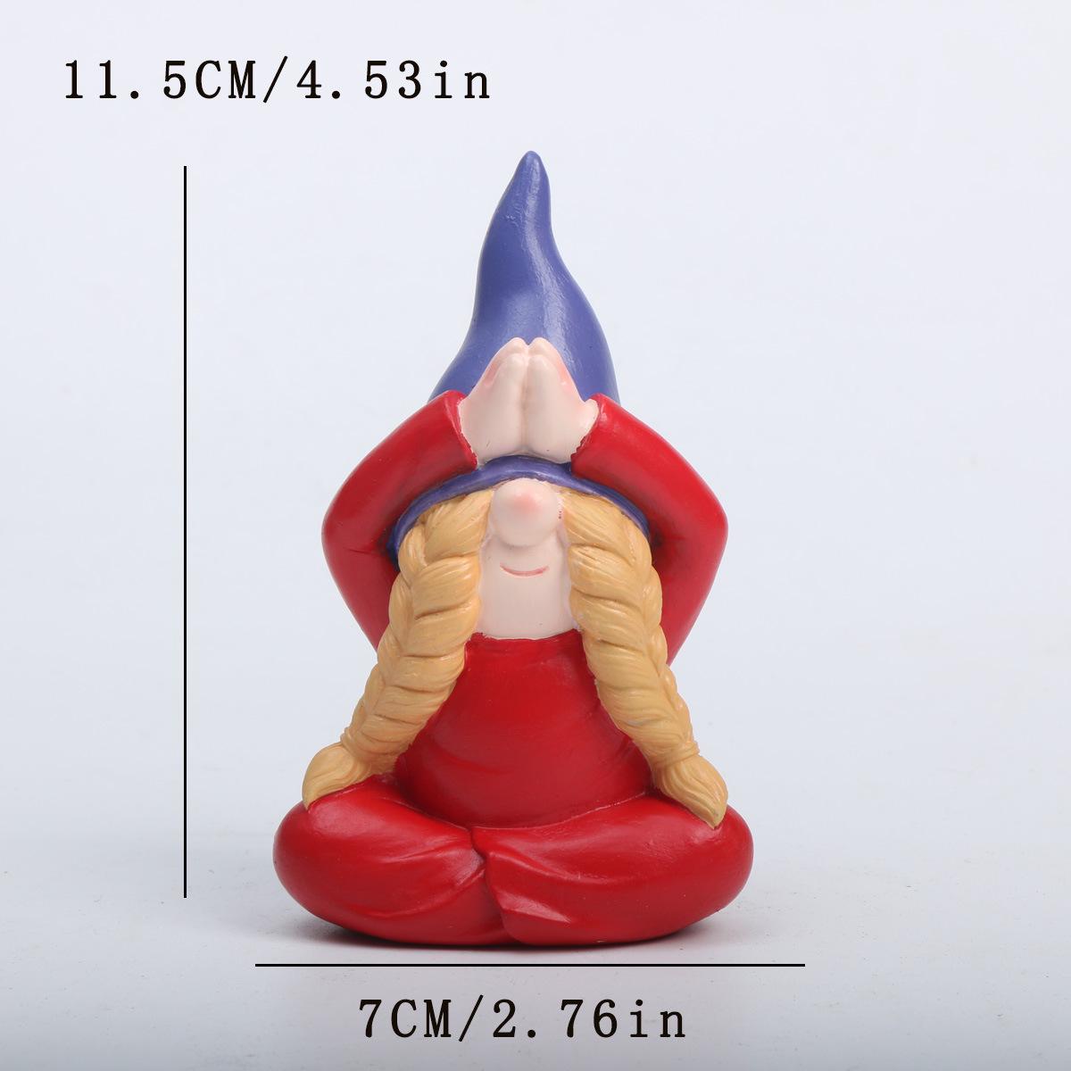 Creative Elf Dwarf Gnome Resin Desktop Ornament for Home Art Micro Landscape