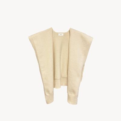 M O I D A Layerd Knit Shawl - Cream