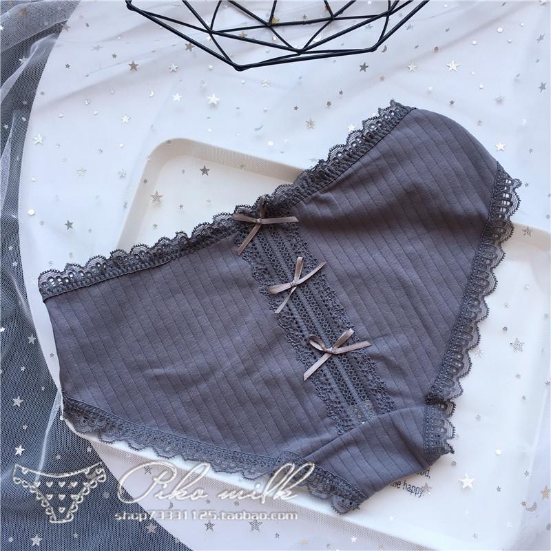 Roztomilá holčičí mašlička boky krajka elastické velké pohodlné nízké dámské kalhotky