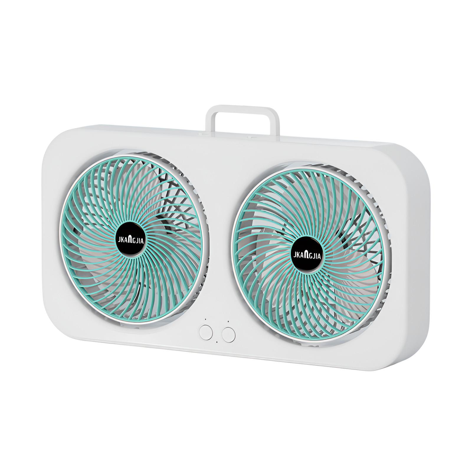 

Домашний мини электрический вентилятор общежитие перезаряжаемый настольный вентилятор для циркуляции воздуха двухголовый электрический вентилятор 3-wind speed зелёный