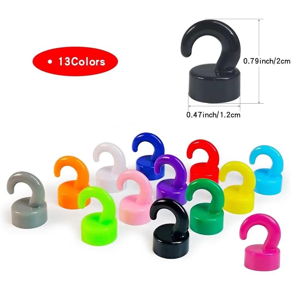 Solid Metal Body Magnetic Hooks Multi-Color Storage Hooks Refrigerator Hanging