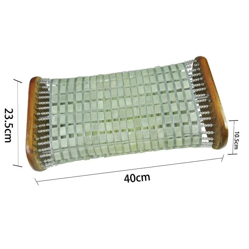 220V Adjustable Temperature Jade Heated Massage Pillow, Memory Cotton Cervical Heating Pillow/Tomalin Bianshi Summer Cool Pillow