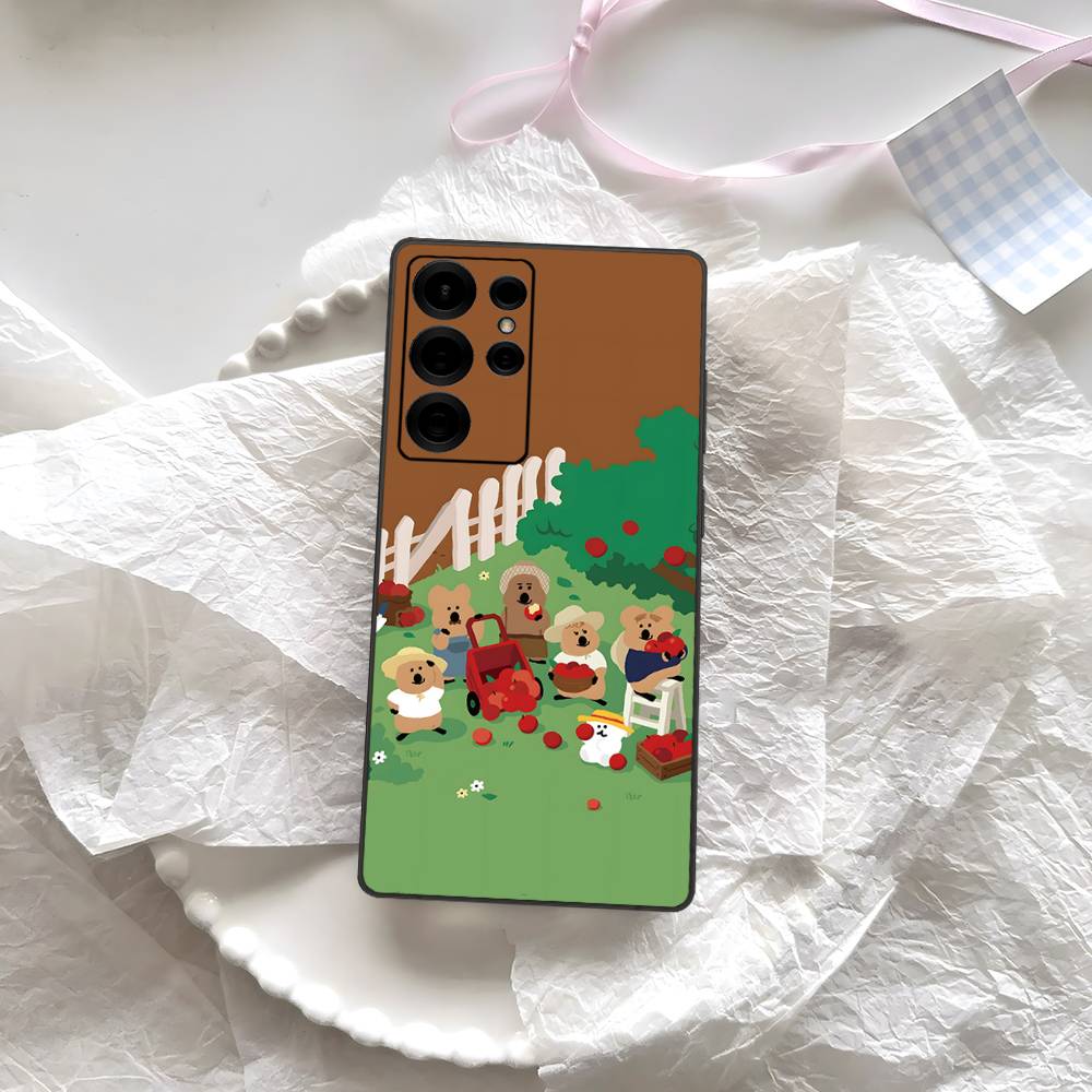Cute Bear Quokkas Magsafe Phone Case For Samsung S 24 Fe 25 Ultra Plus 20 Lite 21 30 22 23 24 22 Ultra 5G Fundas