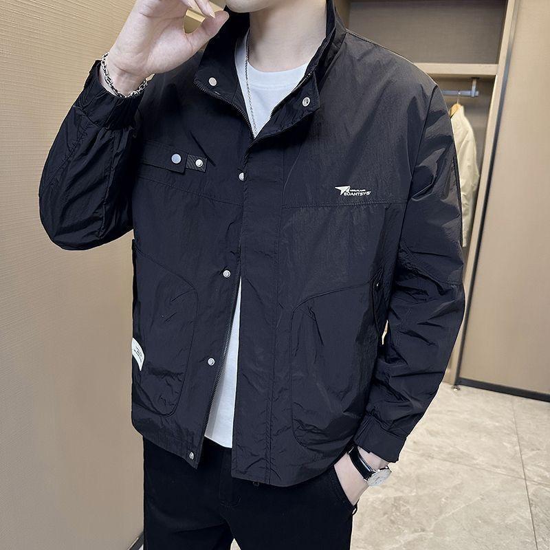 Coat Men's Spring and Autumn New Stand-Up Collar Casual Jacket Autumn Top