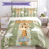 3pcs Custom Name Giraffe Bedding Set Duvet Cover Closure Includes 1 Duvet Cover & 2 Pillowcases, Soft and Comfortable for All Seasons.