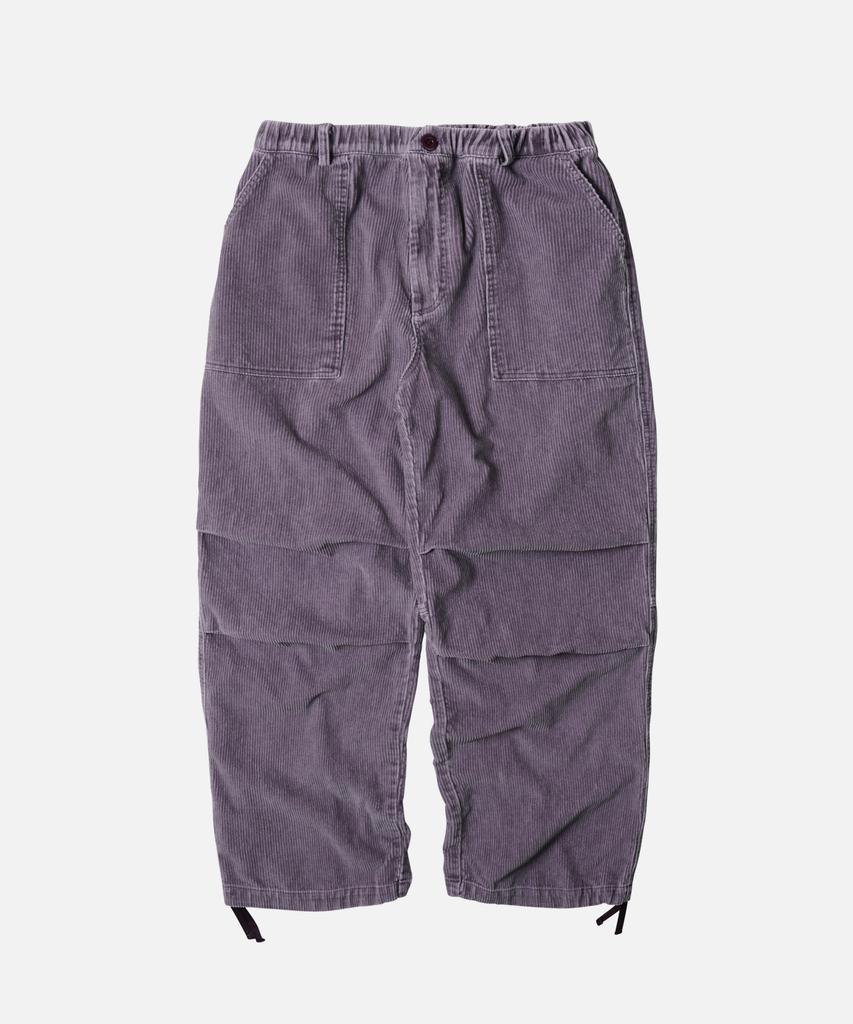 FRIZMWORKS Corduroy Banding Wide Fatigue Pants _ Red Bean