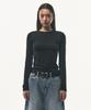 Podeowedeo Organza Layered T-Shirt (Black)