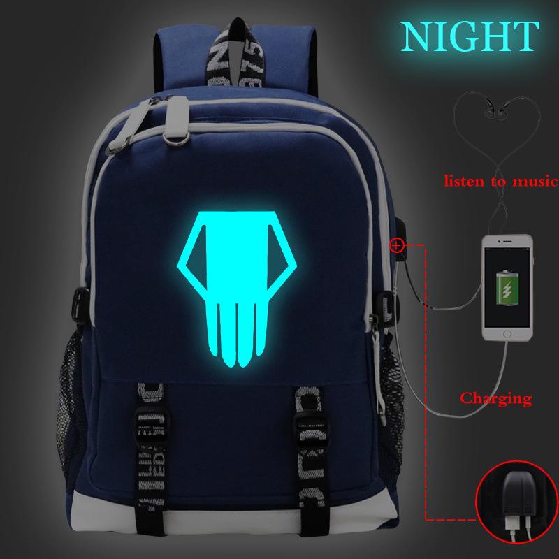 

My Hero Academy Anime Peripheral Printing Backpack USB Interface Multifunctional Student School Bag Luminous No specification